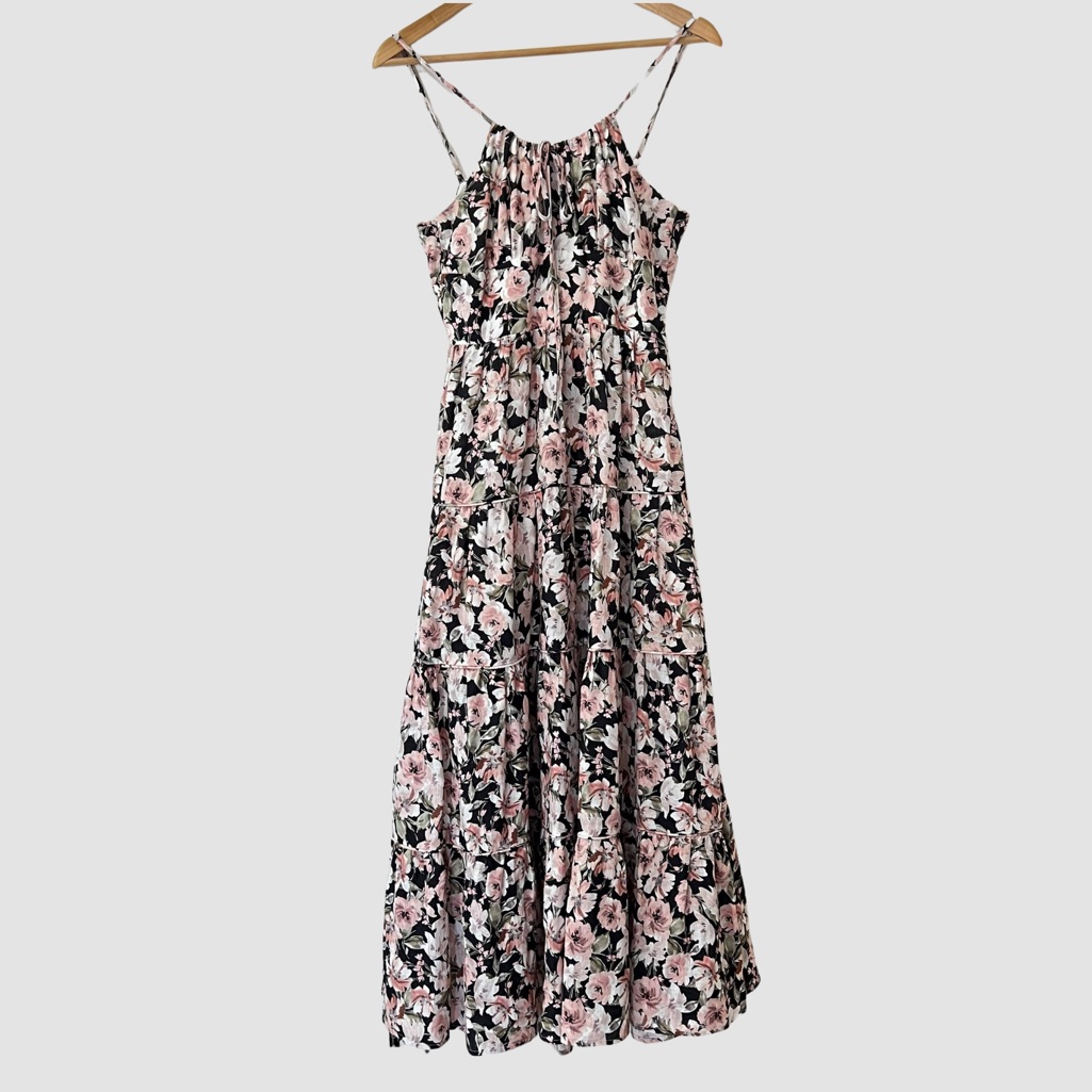 We Are Kindred Floral Print Linen Midi Dress Us2 Nwot ($450)